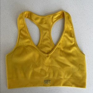 SET active Mango Yellow Racerback Bra